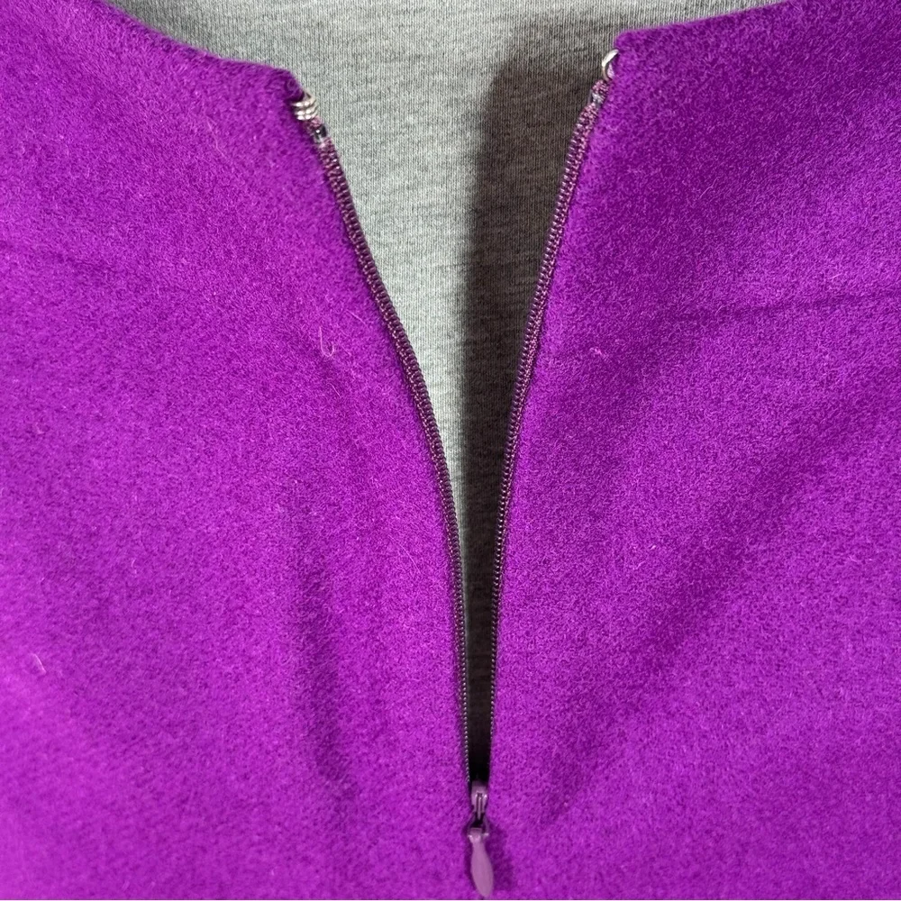 J.Crew‎ Wool Blend A Line Pencil Mini Skirt Electric Purple Size 2 - Picture 7 of 13
